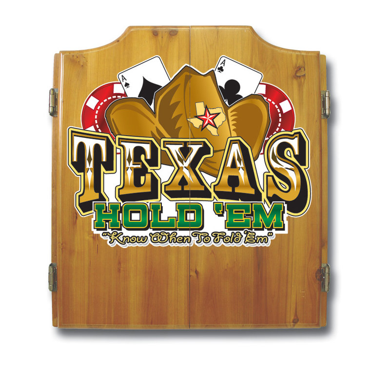 Armoire dart en bois moyen hold’em texas