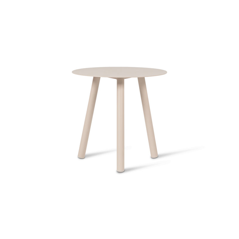 Lilo Outdoor Round Side Table, Dune White