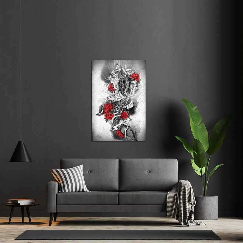 «Two Kois» par Marine Loup - impression non encadrée, H 32 po x l 24 po x P 0,25 po