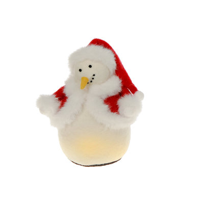 Bonhomme de neige en laine à DEL