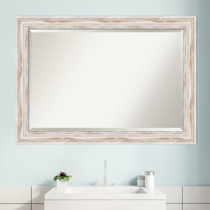Tico Flat Mirror, 29" H x 41" W, White