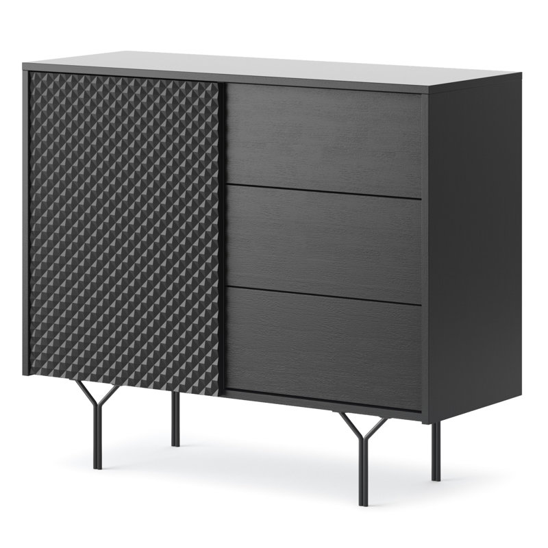 Hebbville 97cm W 3 - Drawer Chest of Drawers