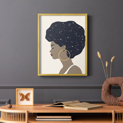 «Heavenly Hair I», reproduction encadrée - bois massif