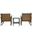 Blue Outdoor Rocking Chairs And Table - Construction, Easy Mobility 3Pcs Chair With Tabletop Color, Weave-200992160
