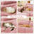 149'' Soft And Fluffy Plush Fabric,Boneless Sofa,32D High Density Sponge Ergonomic Design,Full-compression Vacuum Packaging,Free Combination Buckle Connection For Bedroom,Study,Home Theater-339707541-339707540