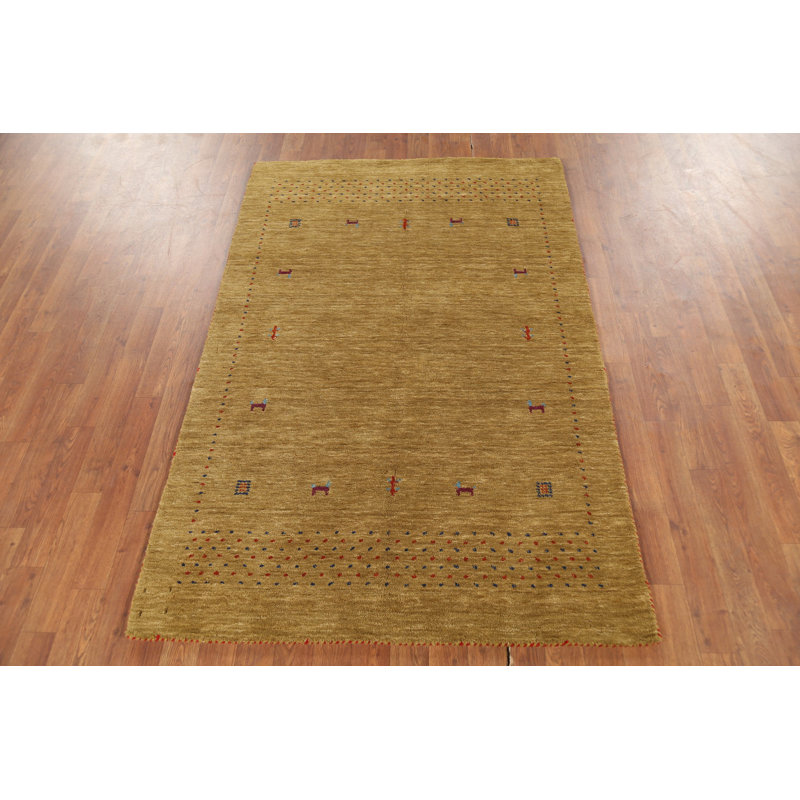 Tapis tribal doré Gabbeh