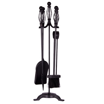 Vida Darton Steel Fireplace Tool Set