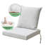 Coussins de chaise d'extérieur d'intérieur 23,6 po x 23,6 po, ensemble de coussins de dossier pour meubles de patio, ensemble de coussins de siège profond d'extérieur