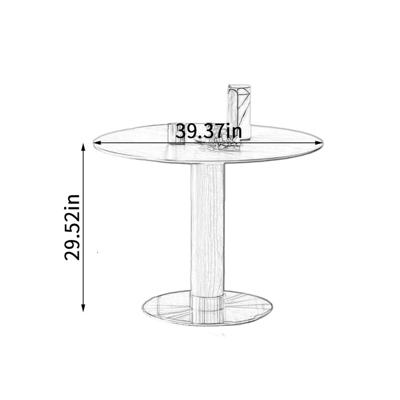 Table de salle à manger Simple Simple, Noir, noir, noir, noir, Noir / argenté, H 29,52 po x L 39,37 po x l 39,37 po