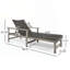 Chaise longue de patio en bois
