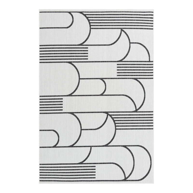 Tapis intérieur / extérieur d'extérieur moderne, Rectangle 6 pi 1 po x 9 pi