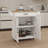 Versatile Rolling Kitchen Island Trolley with Multiple Functional Racks and Adjustable Shelves