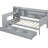Twin Size Daybed With 3 Drawers & Desk In Gray - Strong And Pine Wood Frame Wooden Storage Drawers, Port Construction For Bedroom Comfort-625661829-625661830