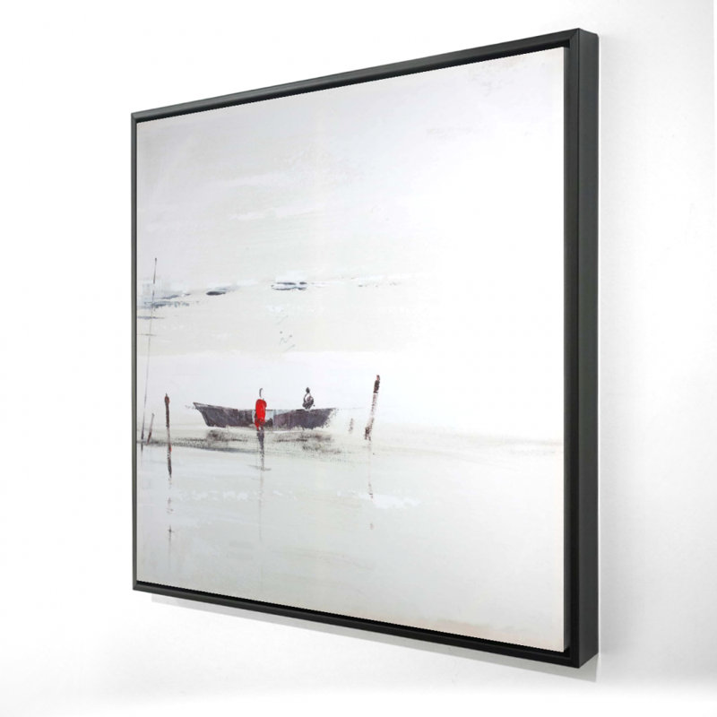 "Bateau minimaliste sur le lac"