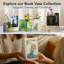 Ensemble de vase-livre en céramique à motifs vintage inspirés des couvertures de magazines de mode - Décoration d'inspiration mode
