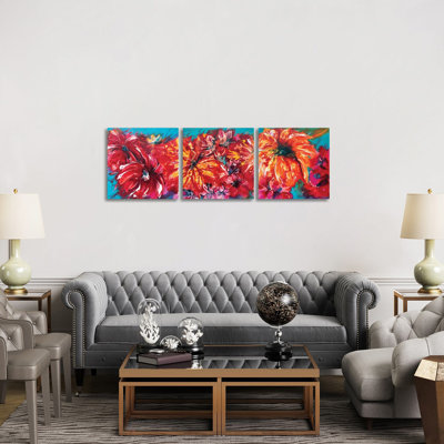 «Tropical Garden Triptych», ensemble d'art mural sur toile tendue (ensemble de 3)