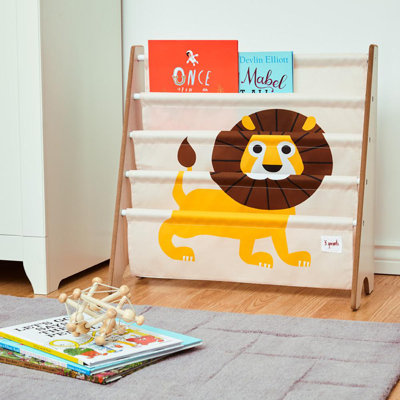 3 Sprouts - Book Shelf - Kids Book Rack Organizer  - Baby Room Bookcase, Lion by 3 Sprouts