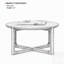 Table basse style transitionnel avec base à tréteaux, finition noyer foncé brossé pour les salons modernes et classiques-133449119-133449122