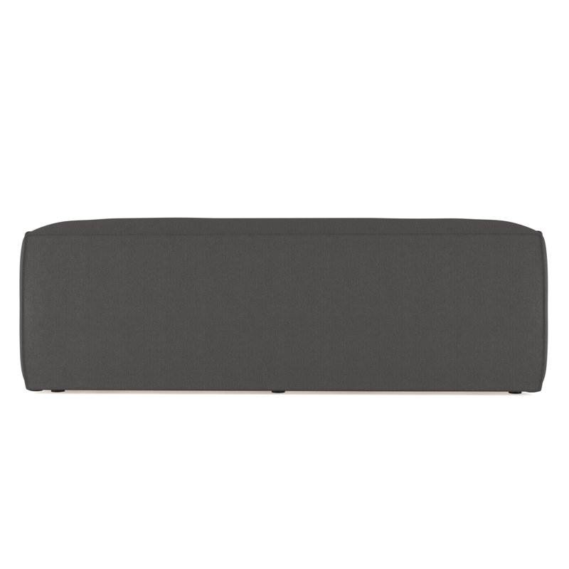 Varick Oversize Track-Arm Sofa with Flange, Box Weave Linen Graphite, 30" H x 96" W x 47" D, Weathered