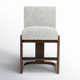 Chelsea 26" Upholstered Fabric Counter Bar Stool In Ivory