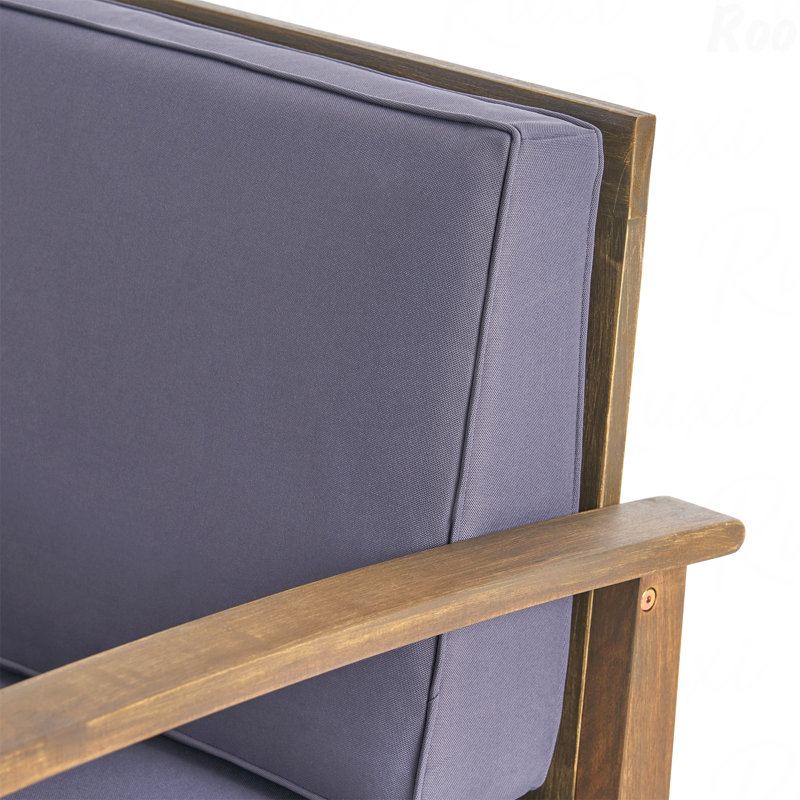 Fauteuil club de patio Perla gris foncé, Gris foncé