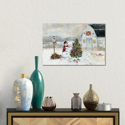 Pays de Noël - reproduction d'art mural - toile tendue