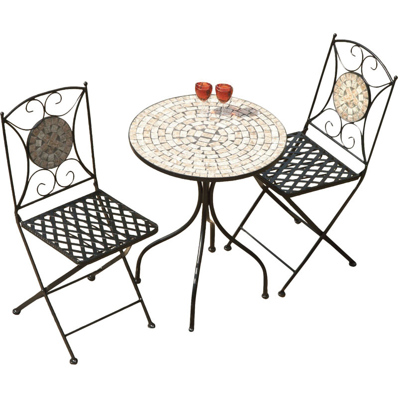 Toph 2 - Person Patio Dining Set Round Table