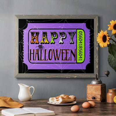 "Happy Halloween Billet", art textuel sur toile