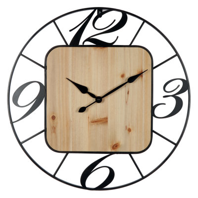 Horloge murale en fer 23,5 po