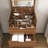 3-in-1 Vanity Desk with Lighted Mirror & Stool, Flip Top Makeup Dressing Table, Compact Storage for Bedroom, Bathroom, Dressing Room (18.9"L, Walnut)-1660461499