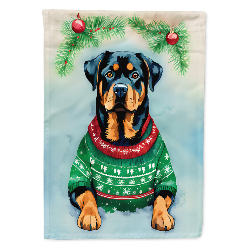 Double Sided Polyester Christmas, 15.5" H x 11.25" W