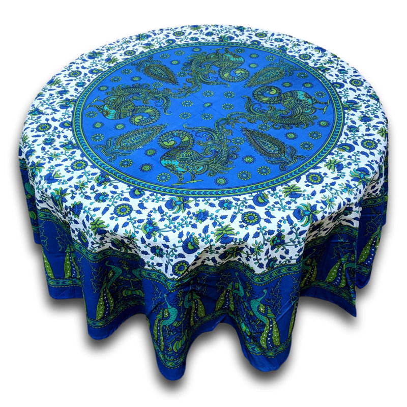 Nappe 100% coton Gobel, Bleu