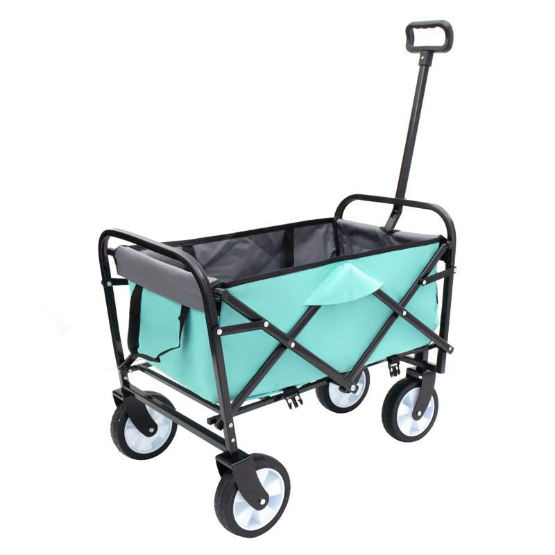 Chariot pliable pliable à 4 roues, Vert