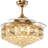 Dreux Modern Crystal Ceiling Fan with LED Bulbs and Remote Control -1765118304-1784294060