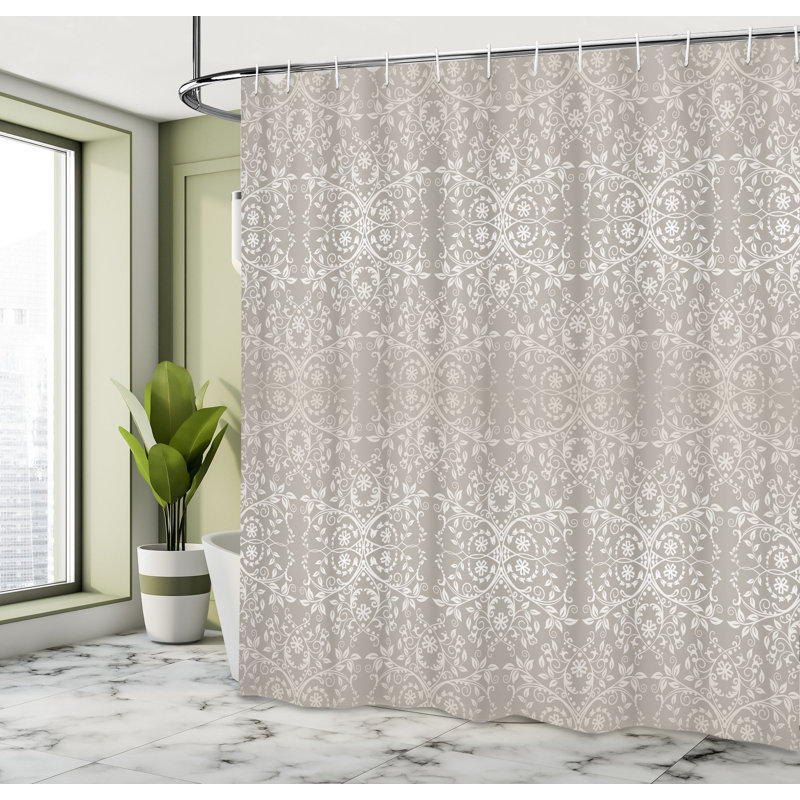 Ensemble de rideau de douche + crochets, H 75 po x l 69 po
