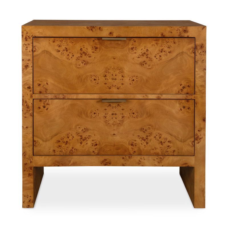 Dakota Fields Emma 2 Drawer Burl Chest