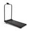Tapis roulant noir pliable avec inclinaison et poignée pour les séances d'entraînement cardio à domicile