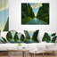 Coussin droit, cypress arbres - paysage imprimé-445297087