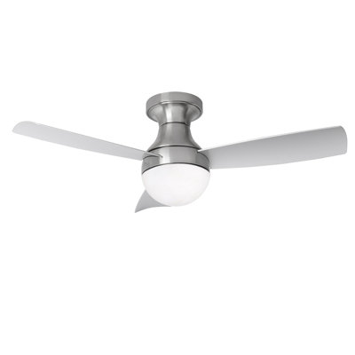 44" Flush Mount Outdoor/Indoor Smart Ceiling Fan with Remote Control, Works With Google Assistant, Amazon Alexa and IOS/Android Mobile APP