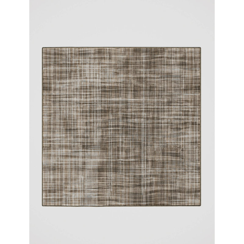 Tapis en polyester tissé à la machine en chanvre, Carré 5 pi