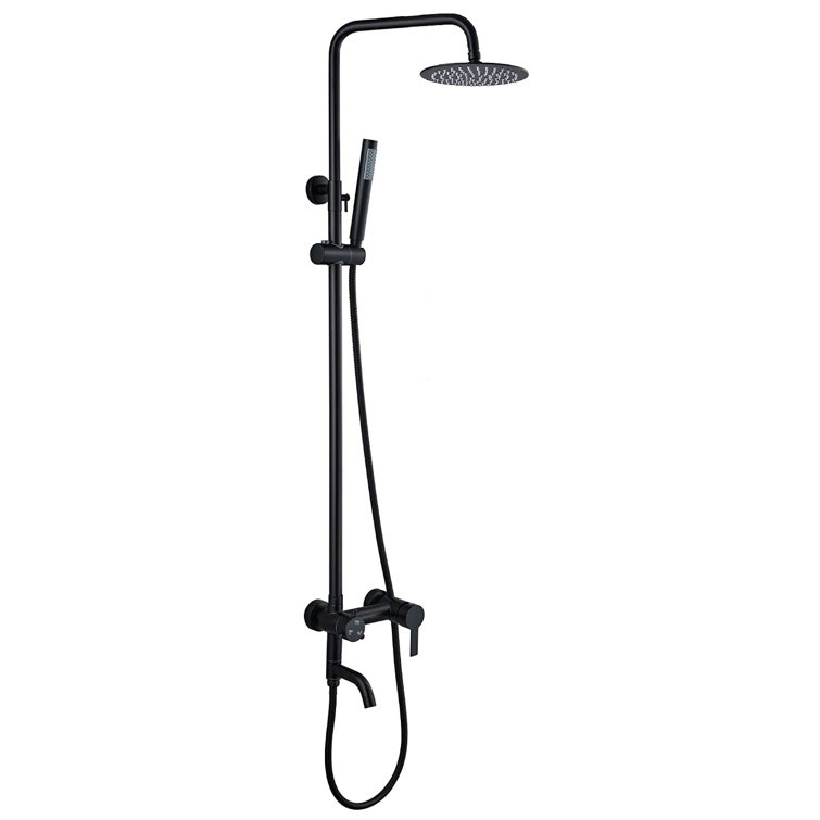 Katori Triple Function Outdoor Shower with Single Lever Handle Stainless Steel