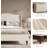 Queen Size Upholstered Wingback Platform Bed with Tall Headboard-Beige-1448439381-1441749363