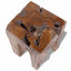 Solid Teak Wood Stool, Versatile Footrest/Side Table, 11.8" x 11.8" x 15.7" Brown