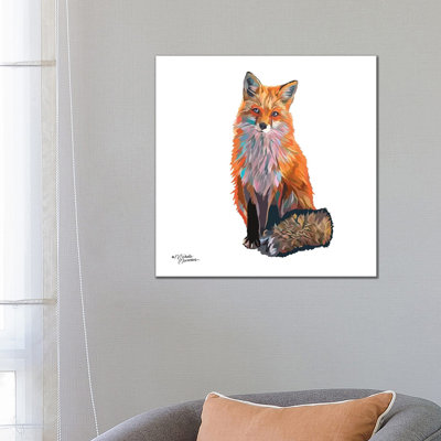 Fox 1 Piece Wrapped Canvas Painting