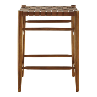 Jacqueline Counter Stool with Solid Wood Frame