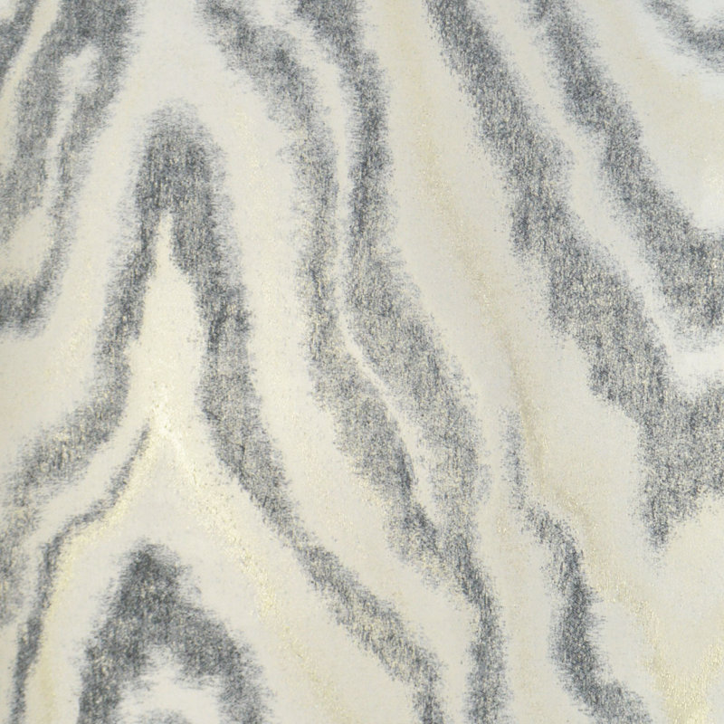 Waves Abstract Polyester; Lurex Reversible Throw Pillow, Square 20", Charcoal Abstract