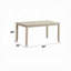 Table de salle à manger rectangulaire en bois massif formelle, 6 places, fini gris antique, l 59 po x P 35 po