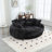 55" Long Polyester Foam Armchair, Oversized Round Chair, Fluffy Modern Sofa Ded for Living Room-427908762