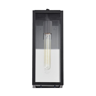 Lanterne murale d'extérieur 1 lumière noire matte