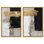 Ensemble de reproductions d'art sur toile dorées par Art Remedy, cadre doré, 30 x 45